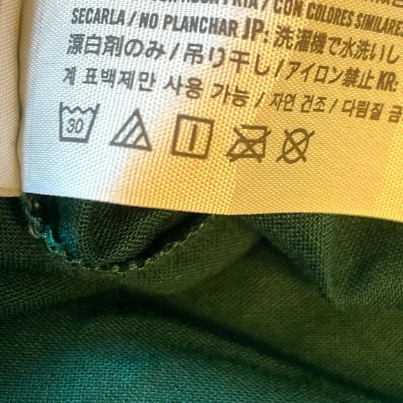 Abercrombie & Fitch Emerson Chiffon Dress LARGE Midi Green Fairycore Whimsigoth - Picture 8 of 11